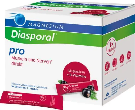 Magnesium Diasporal Pro Muskeln und Nerven direk Direktgranulat 90 Sticks