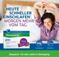 Magnesium Diasporal pro Schneller Einschlafen direkt 30 Sticks