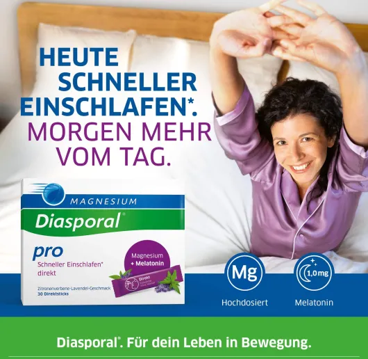 Magnesium Diasporal pro Schneller Einschlafen direkt 30 Sticks