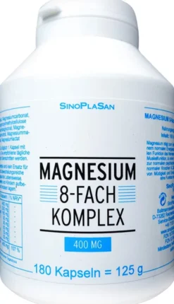 Magnesium 8fach Komplex 400 mg 180 Kapseln