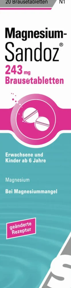 Magnesium Sandoz 243 mg 20 Brausetabletten