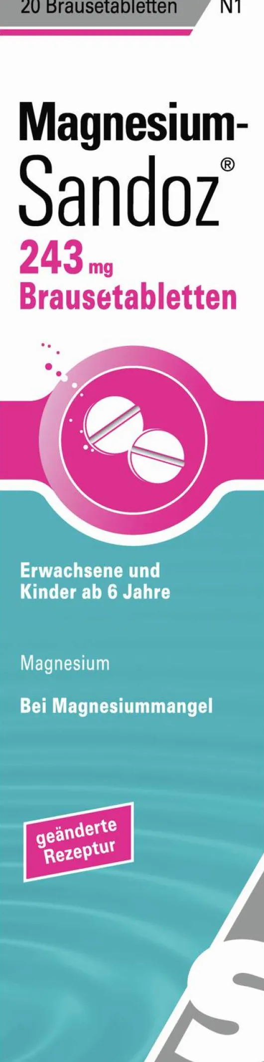 Magnesium Sandoz 243 mg 20 Brausetabletten