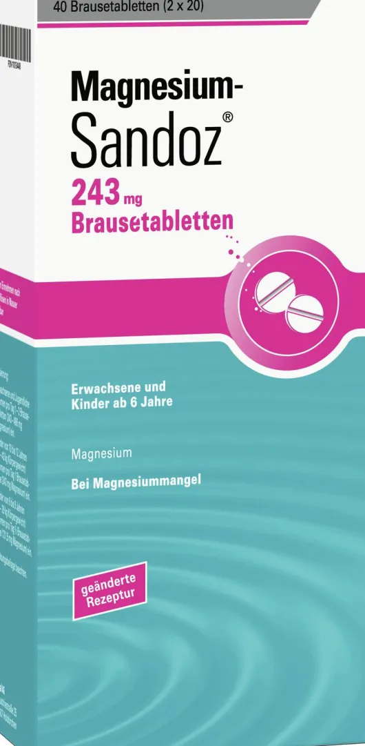 Magnesium Sandoz 243 mg 40 Brausetabletten