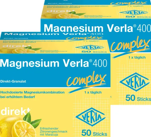 Magnesium Verla 400 Complex Direkt Granulat 2 x 50 Stück