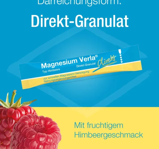 Magnesium Verla Direkt Himbeere 60 Granulatbeutel