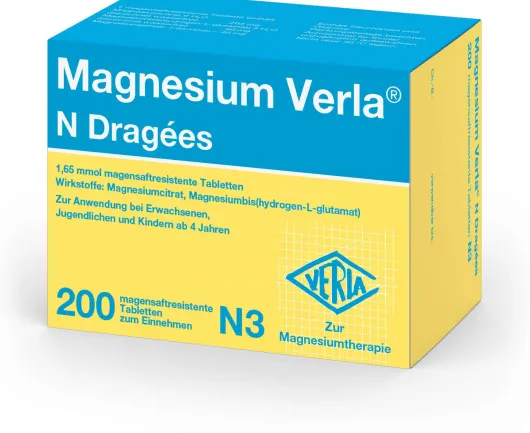Magnesium Verla N 200 Dragees