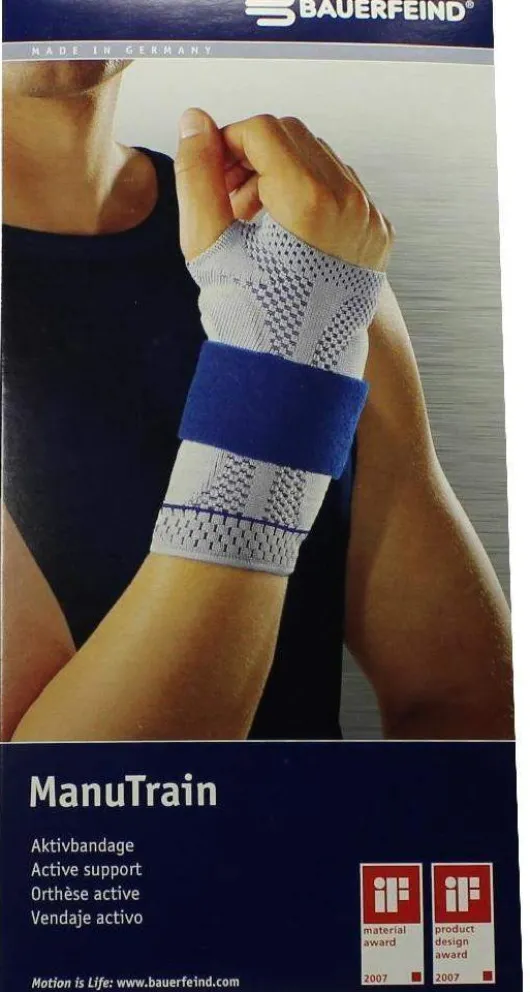Manutrain 1 Handgelenkbandage 2 Rechts Schwarz