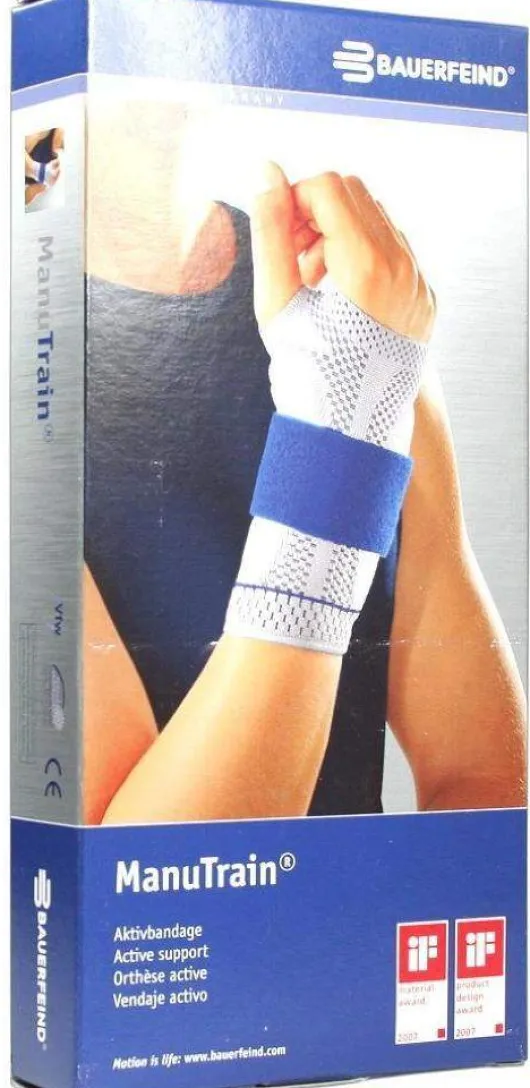 Manutrain Handgelenkbandage 2 Rechts Titan
