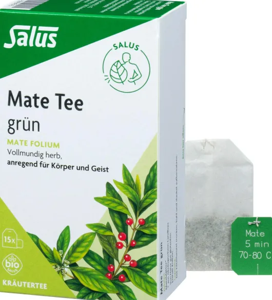 Mate Tee Grün Kräutertee Salus 15 Filterbeutel