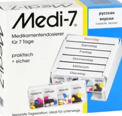 Medi 7 Medikamentendosierer Für 7 Tage Weiß Mit Russischer...