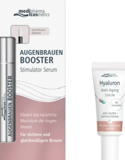 medipharma cosmetics Augenbrauen Booster 4 ml Flüssigkeit + gratis Hyaluron Anti - Aging Serum 5 ml