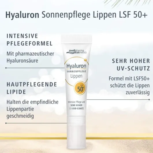 medipharma cosmetics Hyaluron Sonnenpflege Lippen LSF 50+ 7 ml Balsam