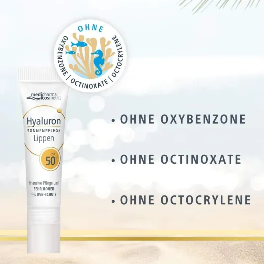 medipharma cosmetics Hyaluron Sonnenpflege Lippen LSF 50+ 7 ml Balsam