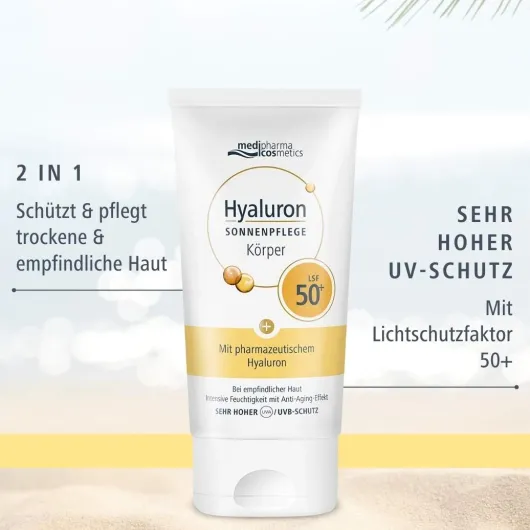 Medipharma Cosmetics Hyaluron Sonnenpflege Körper Lsf 50+ 150ml