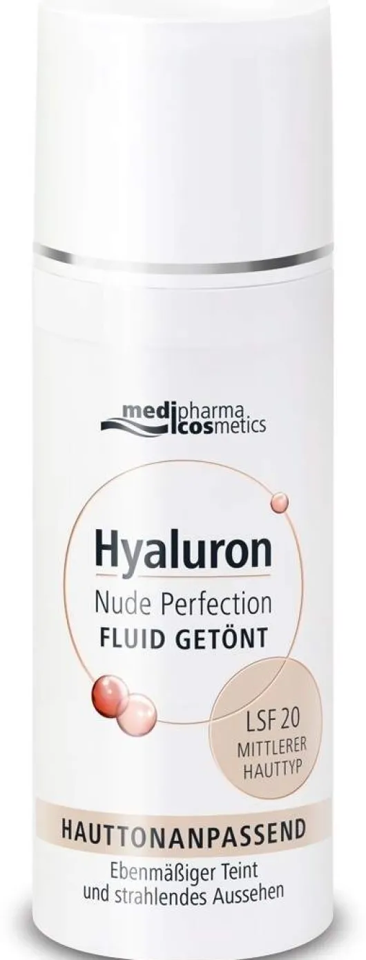 medipharma cosmetics Hyaluron Nude Perfection Fluid getönt mittlerer Hauttyp LSF20 50 ml