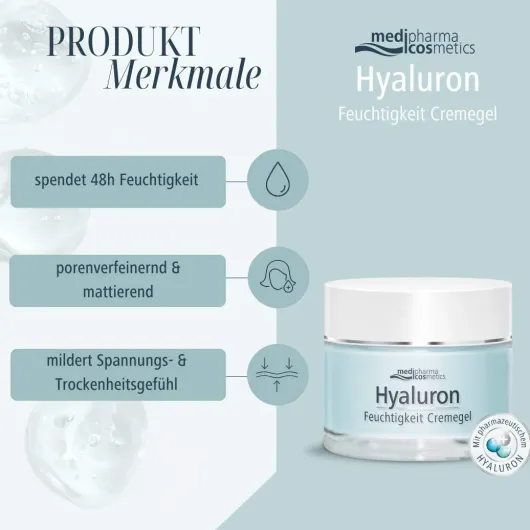 medipharma cosmetics Hyaluron 48h Feuchtigkeit Cremegel 50 ml