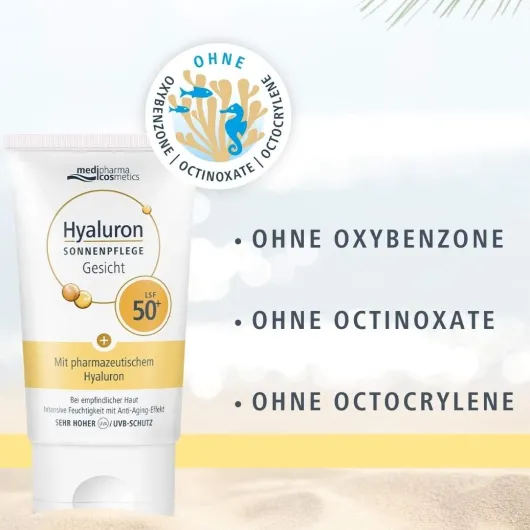 medipharma cosmetics Hyaluron Sonnenpflege Gesicht LSF 50+ 50 ml Creme