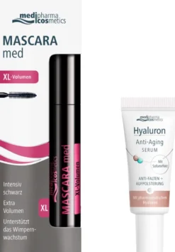 medipharma cosmetics Mascara Med XL-Volumen 6 ml + gratis Hyaluron Anti - Aging Serum 5 ml