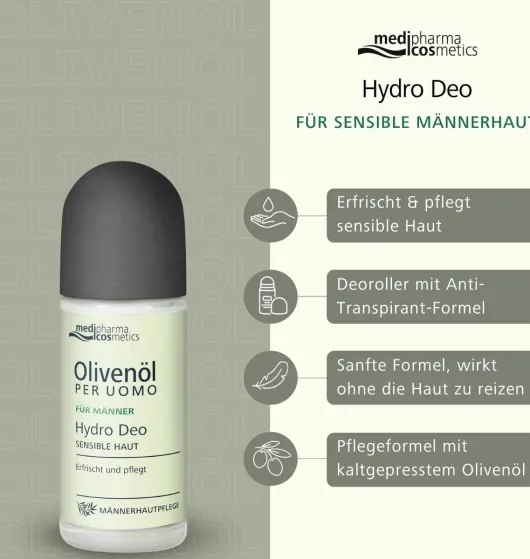 medipharma cosmetics Olivenöl Per Uomo Hydro Deo 50 ml