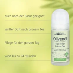 Medipharma Cosmetics Olivenöl Deoroller Grüner Tee 50 ml Deoroller