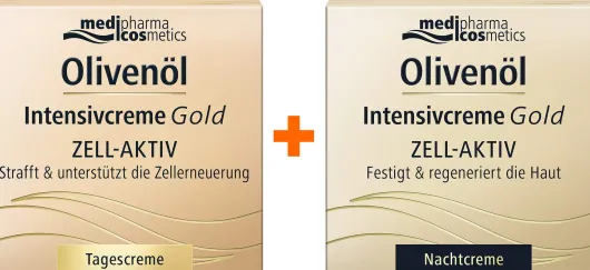 medipharma cosmetics Olivenöl Intensivcreme Gold Zell Aktiv Tag 50 ml + Intensivcreme Gold Zell Aktiv Nacht 50 ml