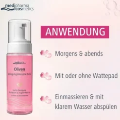 Medipharma Cosmetics Oliven Reinigungsmousse Rose 150 ml