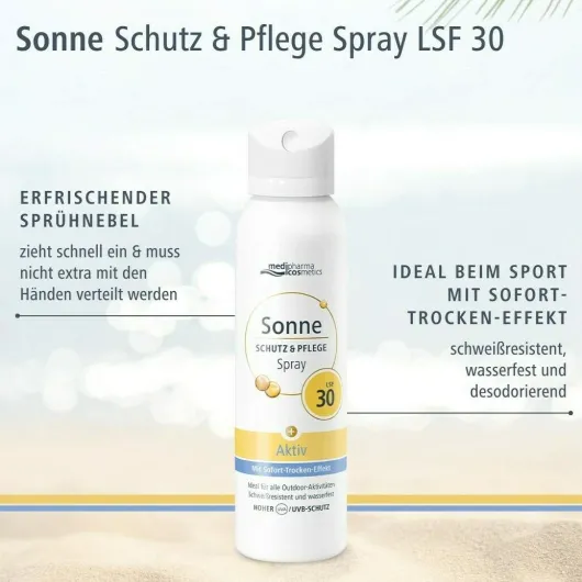 medipharma cosmetics Sonne Schutz & Pflege Aktiv Aerosol-Spray LSF 30 150 ml