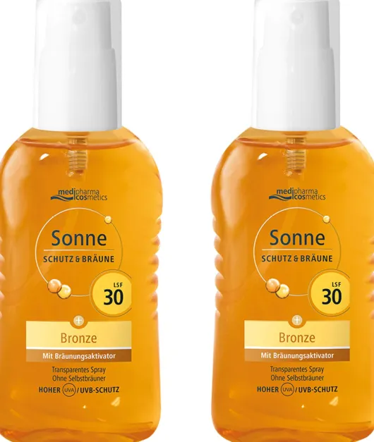 medipharma cosmetics Sonne Schutz & Bräune Bronze LSF 30 2 x 200 ml Pumpspray