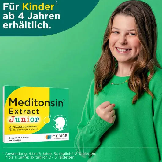 Meditonsin Extract Junior pflanzliche Erkältungstabletten 180 Stück