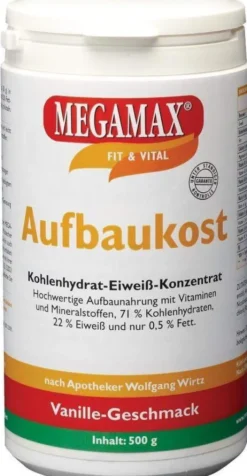 Megamax Aufbaukost Vanille 500 G Pulver