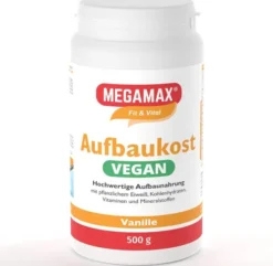 Megamax Aufbaukost Vegan Vanille 500 G Pulver