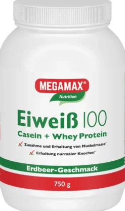 Megamax Eiweiß 100 Erdbeer 750 G Pulver