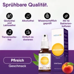 Melatonin Ashwaganda Mediakos Schlaf Spray Vegan 50 ml