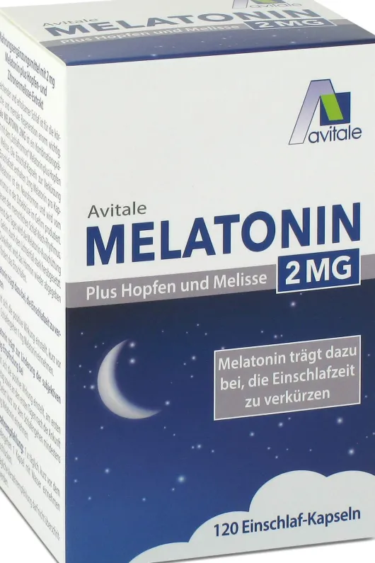 Melatonin 2 mg plus Hopfen und Melisse 120 Kapseln