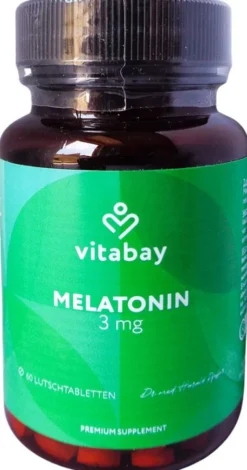 Melatonin 3 mg Schlaf-Hormon Vegan Lutschtabletten