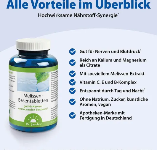 Melissen Basentabletten 250 Stück