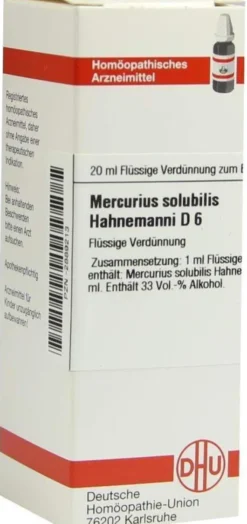 Mercurius Solubilis D6 Hahnemanni Dhu 20 ml Dilution