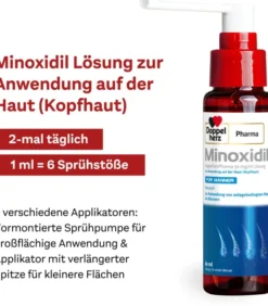 Minoxidil Doppelherz Pharma 50 mg je ml 3 x 60 ml Lösung für Männer