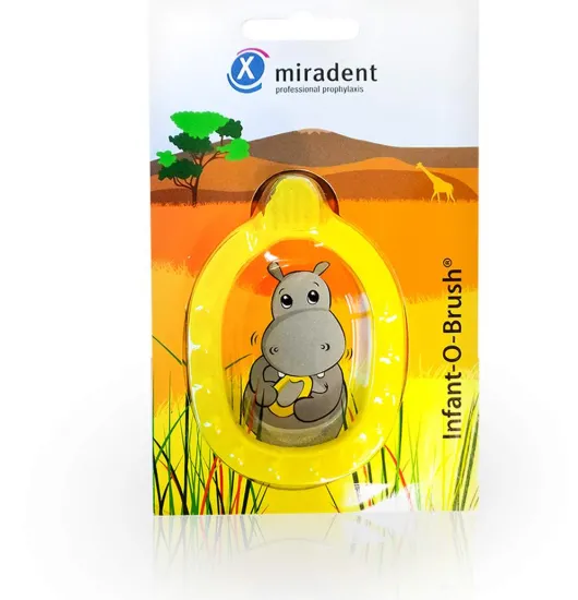Miradent Kinder-Lernzahnbürste Infant-O-Brush Gelb 1 Stück