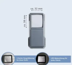 Möller-Therm Taschenlupe mit LED-Beleuchtung