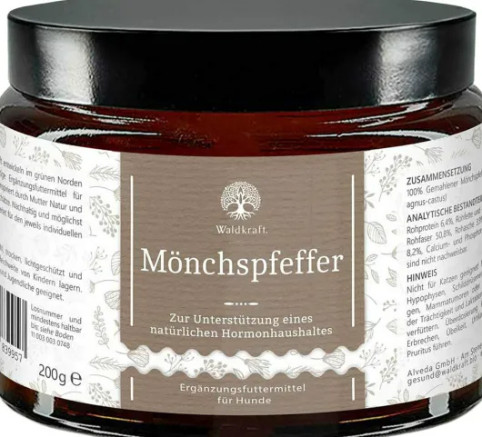 Mönchspfeffer reines 200 g Pulver für Hunde