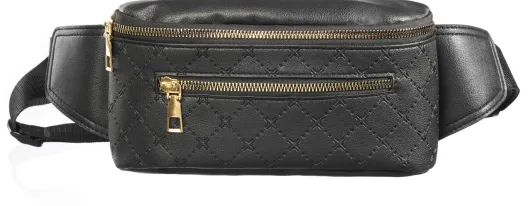 Modische Gürteltasche schwarz, sehr leicht mit 120 cm Gürtel