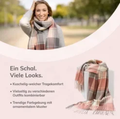 Modisches Schaltuch kariert, 1 Stück