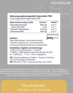 MoleQlar Longevity Spermidin PRO 60 Kapseln