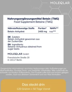 MoleQlar TMG Betain-Anhydrat 120 g