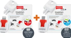 Mosquito heat it Insekten-Stichheiler Lightning Steckaufsatz 1 Stück + heat it USB-C Insekten Stichheiler 1 Stück