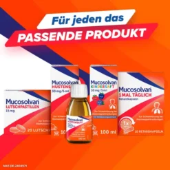 Mucosolvan Saft 30 mg pro 5 ml 250 ml + Rhinospray Plus bei Schnupfen mit Feindosierer 10 ml
