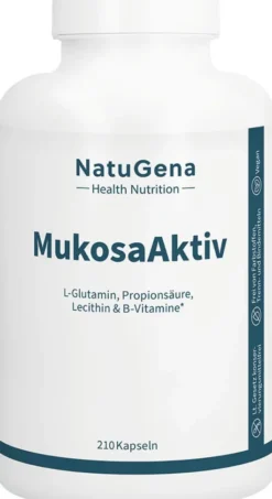 MukosaAktiv L-Glutamin + Propionsäure, Lecithin & B-Vitamine 210 Kapseln