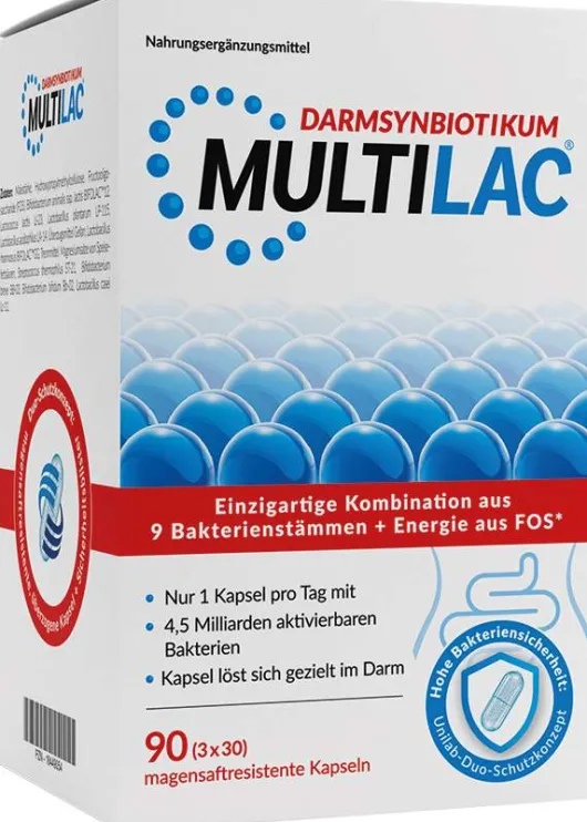 Multilac Darmsynbiotikum 90 Magensaftresistente Kapseln