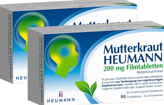 Mutterkraut Heumann 200 mg Filmtabletten 2 x 90 Stück